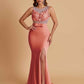 Sexy Soft Satin Mermaid Illusion Side Slit Floor-Length Bridesmaid Dresses Online