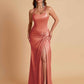 Gorgeous Square Criss Cross Soft Satin Side Slit Floor-Length Mermaid Bridesmaid Dresses