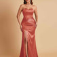 Sexy Soft Satin Mermaid Sweetheart Floor-Length Mermaid Bridesmaid Dresses