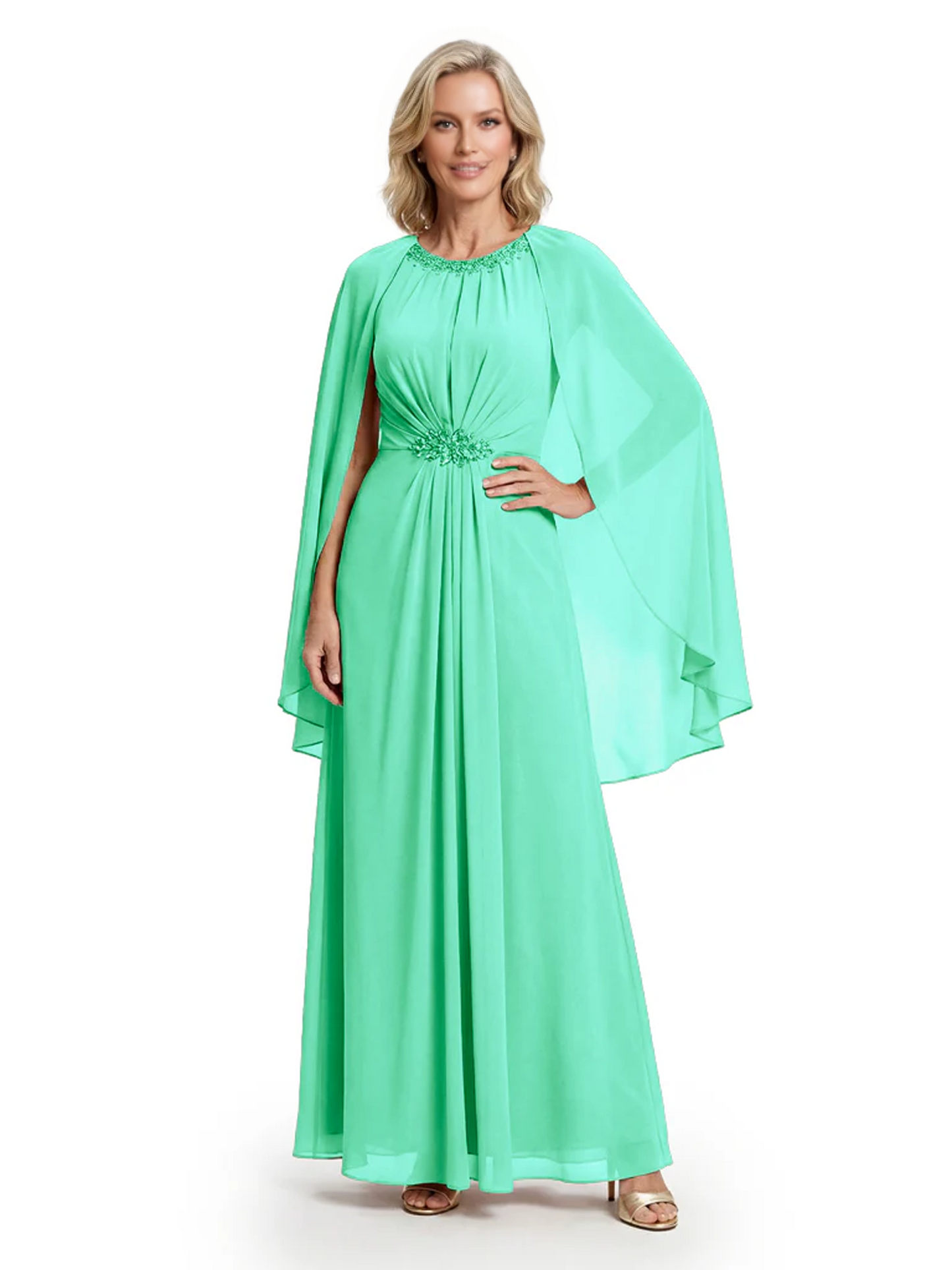 Floor Length Chiffon Mother of the Brides Dresses Wedding Party Gowns For Mom