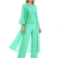 Elegant Pink 3-Piece Pant Set Trending 2026 Styles with Lace Wide-Leg Pants
