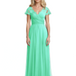 Mother of the Bride Dress Cap Sleeves and V-Neckline with Embroidered Lace Shoulders