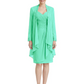 2PCS Knee Length Chiffon Mother of the Brides Dresses Short V-Neck