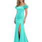 Elegant Mother of the Groom Dresses Mermaid Satin Formal Gown High Slit