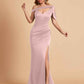 Sexy Soft Satin Unique V-Neck Side Slit Floor-Length Mermaid Bridesmaid Dresses Online