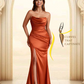 Sexy Soft Satin Mermaid Side Slit Floor-Length Mermaid Bridesmaid Dresses