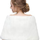Women's Faux Fur Shawls Wraps Wedding Sleeveless For Women 1920s Fur Stole Capelet