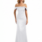 Womens' Sexy Off The Shoulder Mermaid Ruched Satin Long Formal Dresses