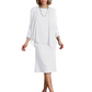 3 PCS Knee-Length Mother of Bride Dresses Prom Dress Evening Dress with Sheer Sleeves and Jacket