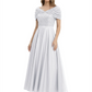 Luxury Formal Dress Sparkling Sequin Top Mother of Bride Dress Silk Satin A-Line Gowns