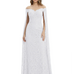 Elegant Mother of the Groom Gown Floral Lace Embroidered Formal Dress with Cape