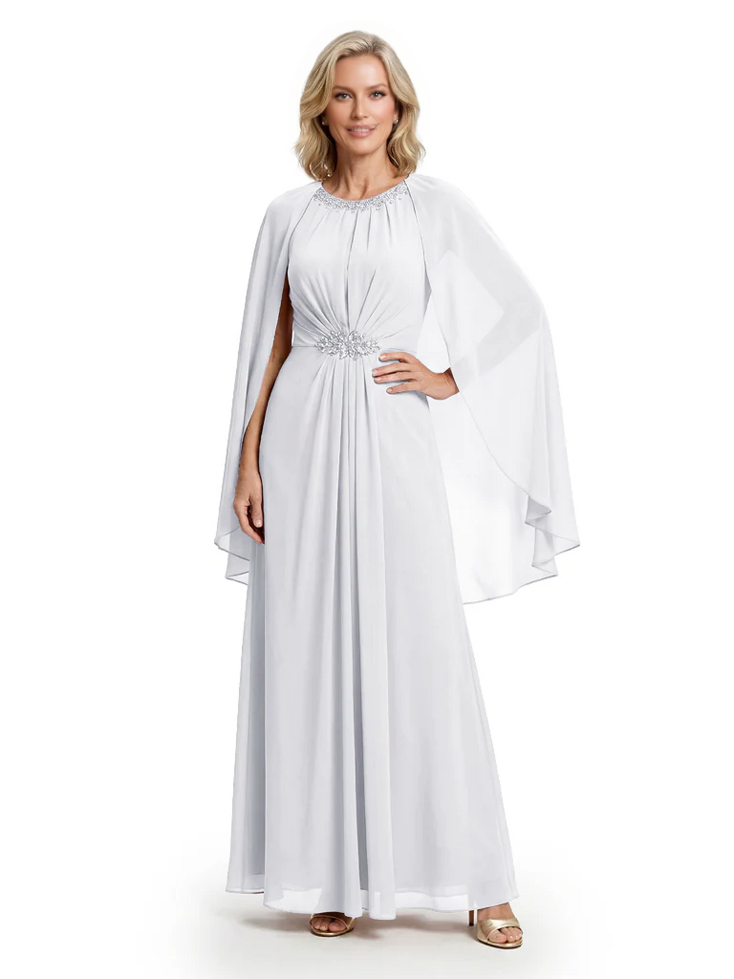 Floor Length Chiffon Mother of the Brides Dresses Wedding Party Gowns For Mom