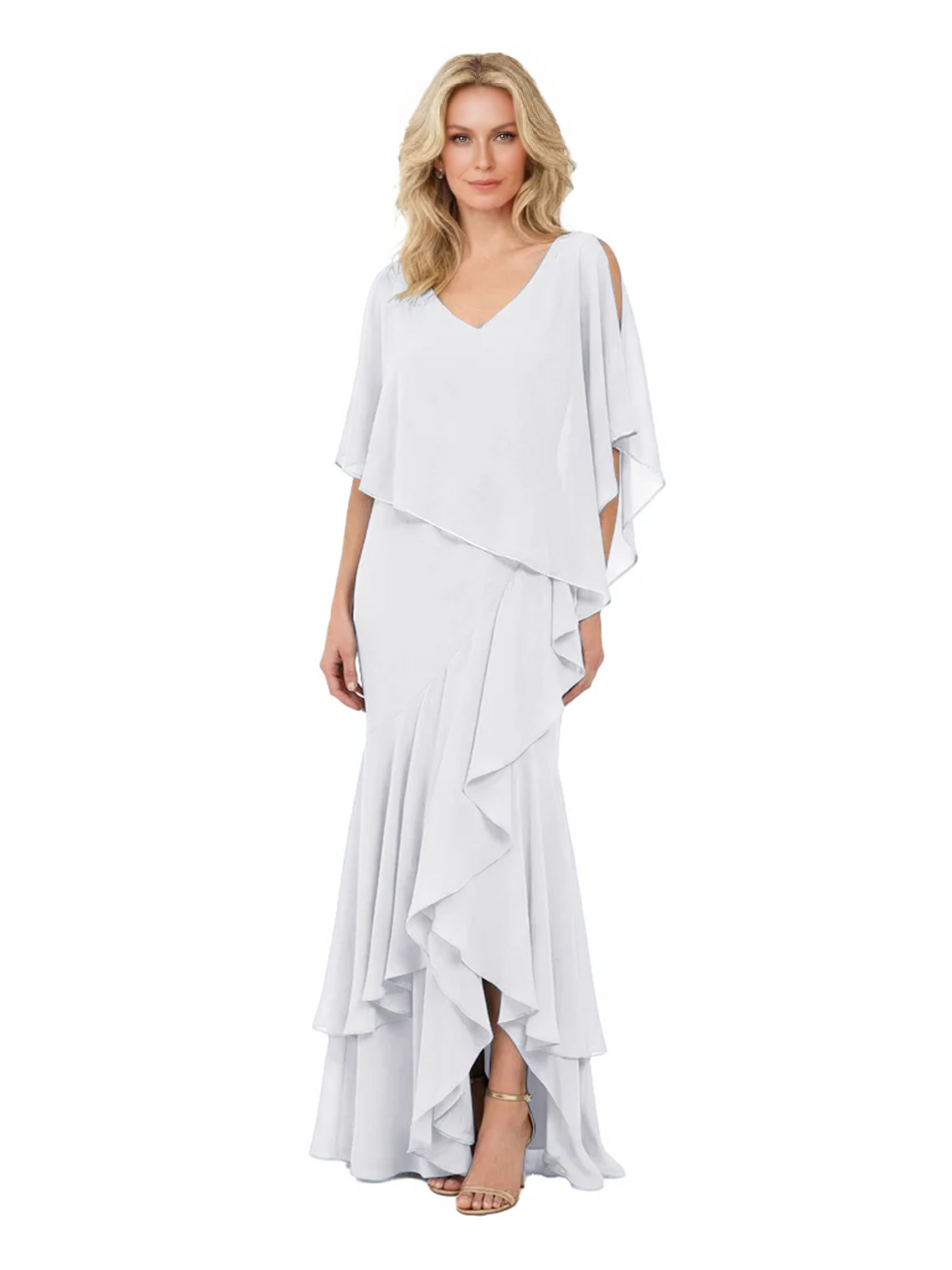 Chic Long A-Line Chiffon Mother of the Brides Dresses Sequin Mom Outfits