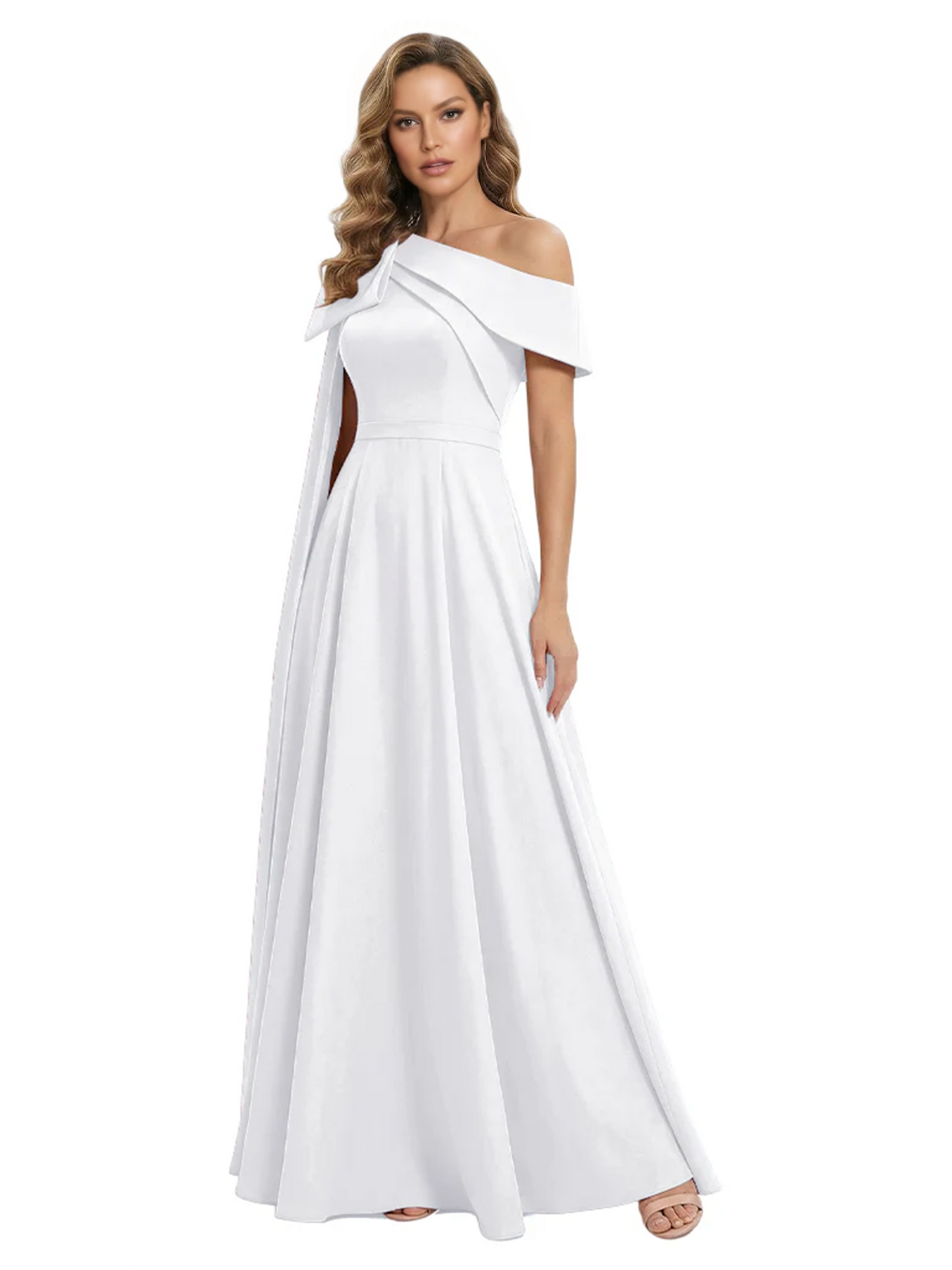 One Shoulder Elegant Mother of the Brides Dresses Mom Outfits Wedding Party