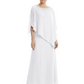 Elegant Mother of Bride Dresses Evening Gowns Trending 2026 Styles with Asymmetric Cape