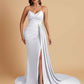 Sexy Soft Satin Mermaid V-neck Floor-Length Mermaid Bridesmaid Dresses