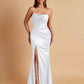 Sexy Soft Satin Mermaid Side Slit Floor-Length Mermaid Bridesmaid Dresses