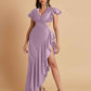 Sexy Soft Satin Mermaid Side Slit Floor-Length Mermaid Bridesmaid Dresses