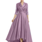 Elegant Mother of Bride Dress Evening Gowns Trending Styles with Lapel Collar 3/4 Sleeves
