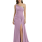 One Shoulder Mother of Bride Dress Ruffle Formal Gowns Mermaid Floor Length Train Slit