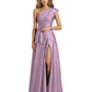 Wedding Mother of the Bride Dress One Shoulder and High Slit Formal Dresses