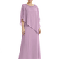 Elegant Mother of Bride Dresses Evening Gowns Trending 2026 Styles with Asymmetric Cape