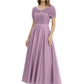 Luxury Formal Dress Sparkling Sequin Top Mother of Bride Dress Silk Satin A-Line Gowns