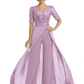 V-Neck Chiffon Mother of the Brides Jumpsuits Dresses Floor Length A-Line Lace