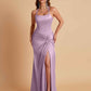 Gorgeous Square Criss Cross Soft Satin Side Slit Floor-Length Mermaid Bridesmaid Dresses
