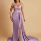 Sexy Soft Satin Mermaid V-neck Floor-Length Mermaid Bridesmaid Dresses