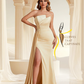 Elegant Satin Sleeveless Asymmetrical Mermaid Side Slit Floor Length Bridesmaid Dresses