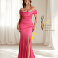 Elegant Soft Satin Mermaid Spaghetti Straps Floor-Length Mermaid Bridesmaid Dresses