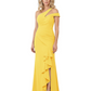 Modern Mother of Bride Dresses 2026 Asymmetric Neckline Ruffle Slit Gown