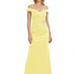 Off Shoulder Mother of the Bride Dress Beaded Waist Satin Gown Portrait Neckline