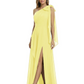 One-Shoulder Mother of the Bride Dress Chiffon Gown with Long Sash Detail