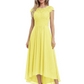 Elegant Evening Gown Trending 2026 Styles with Cap Sleeves High-Low Skirt
