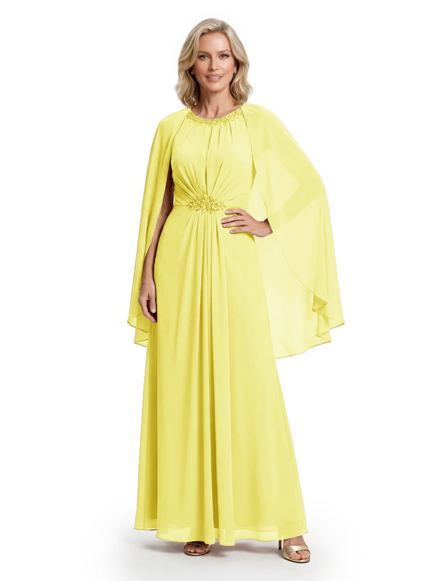 Floor Length Chiffon Mother of the Brides Dresses Wedding Party Gowns For Mom
