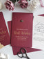 Bronze Bronzing Burgundy Greeting Card