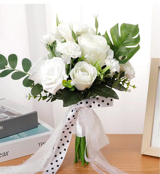 Wedding Flower For The Groom And Bride, Simulated Rose Wedding Bouquet