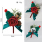 New Creative Style Christmas Wedding Boutonniere Red Flower Christmas Decoration Men Boutonniere