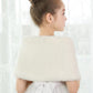 Girls Faux Fur Wrap Shawl Flower Kids Princess Cape Wedding Bridesmaid Bolero Shrug Christmas Party Costume Dress Up