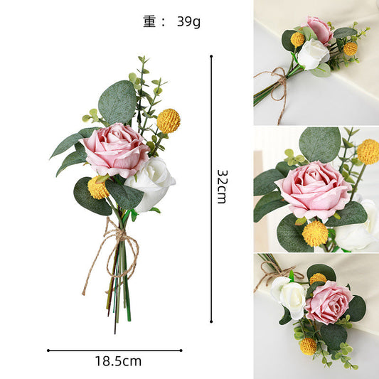 New Multi-functional Creative Simulation Flower Home Decoration Curtain Strap Flower Chair Back Flower