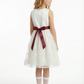 Classic A-Line Flower Girl Dress with Sleeveless Satin Bodice and Knee Length Tulle Skirt
