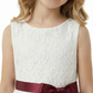Vintage Lace Flower Girl Dress with Sleeveless Round Neck and Knee Length A-Line Skirt