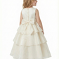 Lace Bodice Flower Girl For Wedding Party Gowns Layered Skirt Princess Wedding Dresses