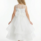 Ethereal Tulle Flower Girl Dress with Sheer Illusion Neckline Classic Floral Lace Flower Girl Dress