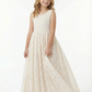 Elegant  Lace Flower Girl Dress with Sleeveless Bodice and Flowing A-Line Skirt