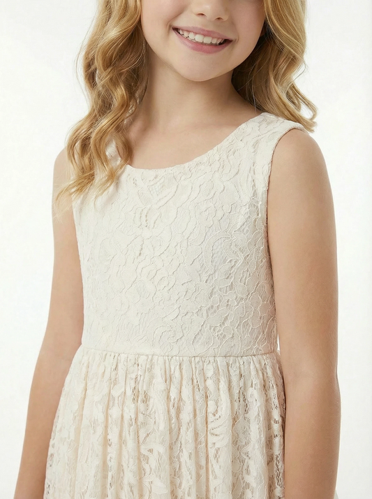 Sleeveless Princess Style Girls Formal Dress for Wedding Party
