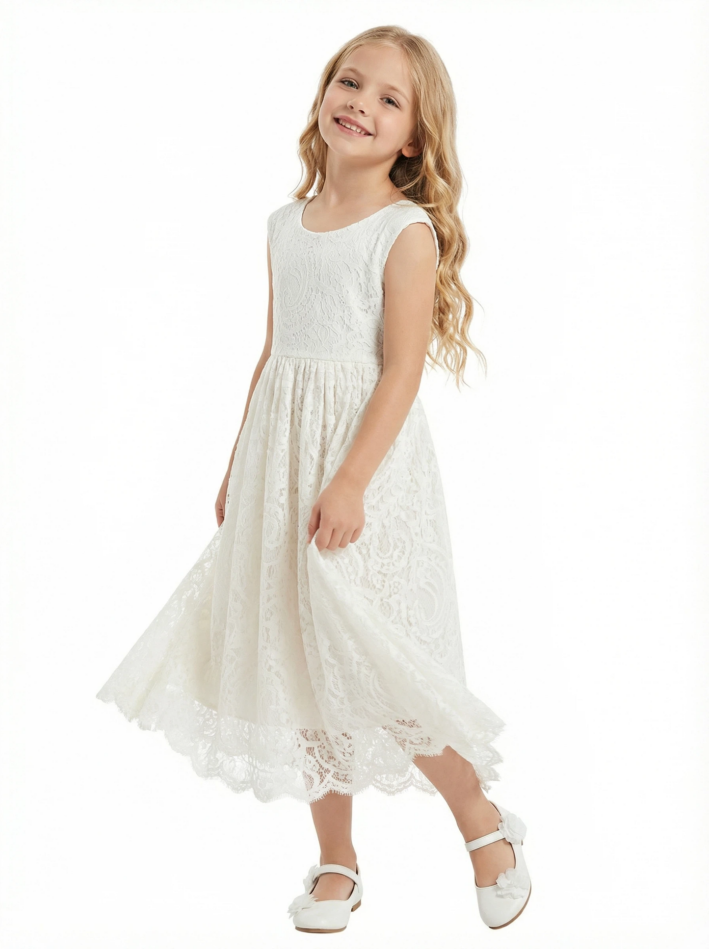 Sleeveless Princess Style Girls Formal Dress for Wedding Party Skirt for Weddings and Special Occasions