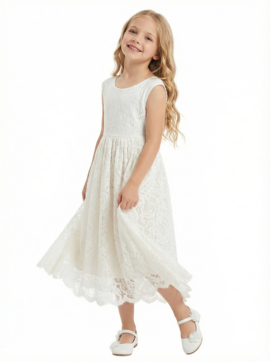 Sleeveless Princess Style Girls Formal Dress for Wedding Party Skirt for Weddings and Special Occasions